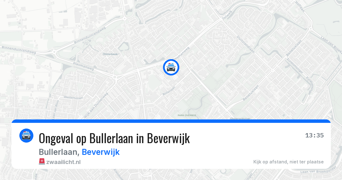 Ongeval op Bullerlaan in Beverwijk — 14 aug 2026