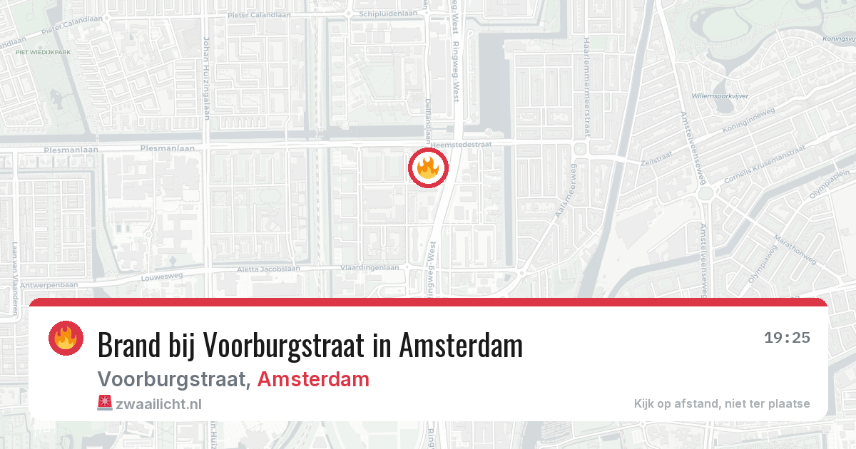 Brand bij Voorburgstraat in Amsterdam — 12 aug 2026