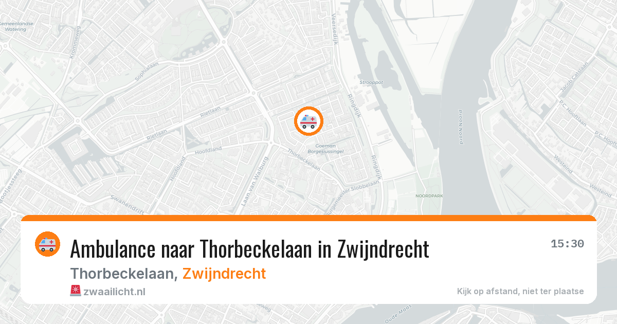 Ambulance naar Thorbeckelaan in Zwijndrecht — 17 mei 2026