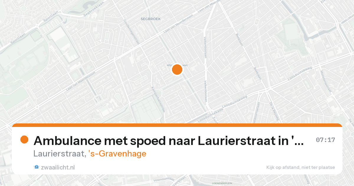 Ambulance met spoed naar Laurierstraat in 's-Gravenhage — 31 jan 2026