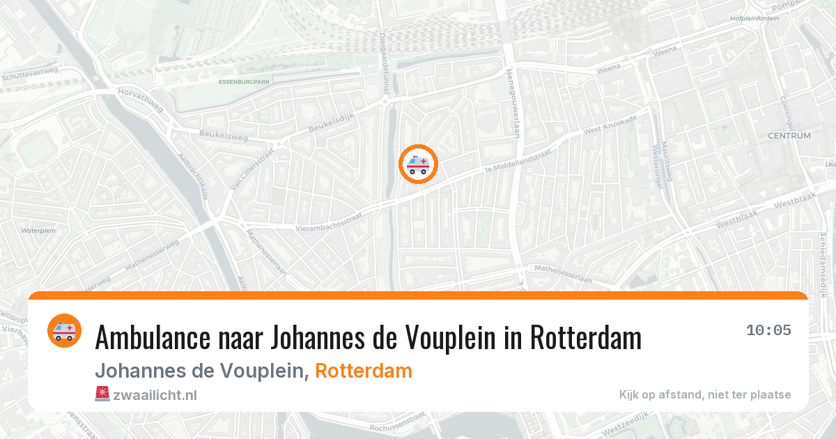 Ambulance naar Johannes de Vouplein in Rotterdam — 30 jul 2026