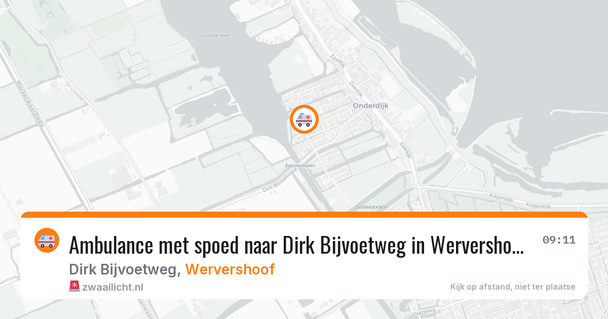 Ambulance met spoed naar Dirk Bijvoetweg in Wervershoof — 28 mei 2026