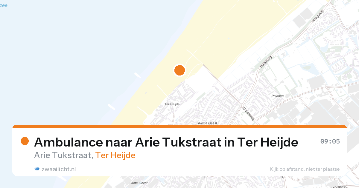 Ambulance naar Arie Tukstraat in Ter Heijde — 27 aug 2026