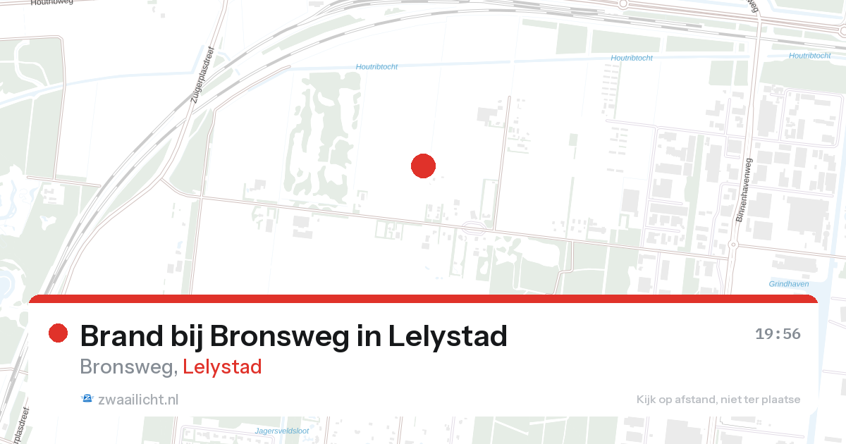 Brand bij Bronsweg in Lelystad — 27 aug 2026