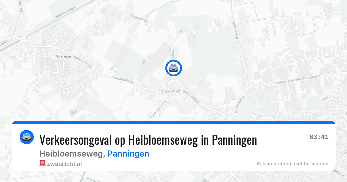 Verkeersongeval op Heibloemseweg in Panningen — 20 jan 2026