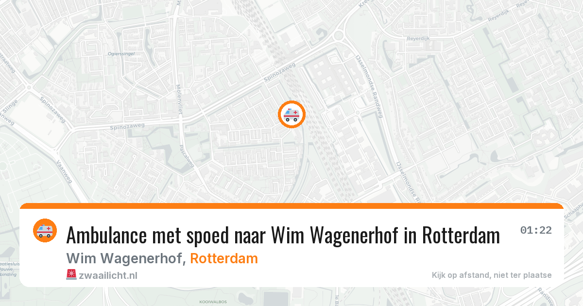 Ambulance met spoed naar Wim Wagenerhof in Rotterdam — 6 jul 2026