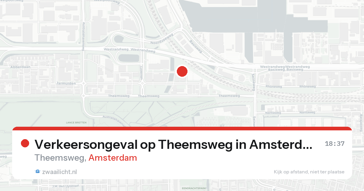Verkeersongeval op Theemsweg in Amsterdam — 22 aug 2026