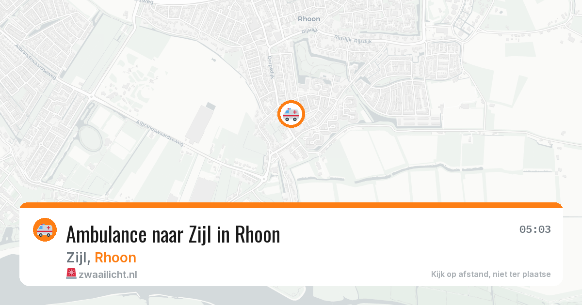 Ambulance naar Zijl in Rhoon — 14 aug 2026