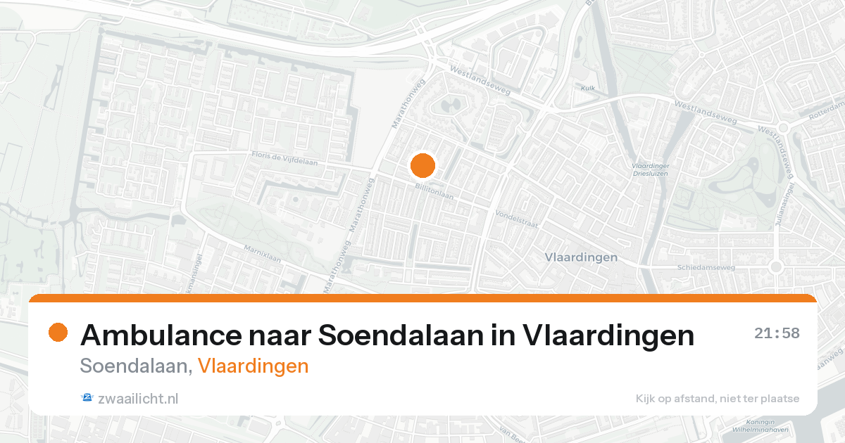 Ambulance naar Soendalaan in Vlaardingen — 25 aug 2026