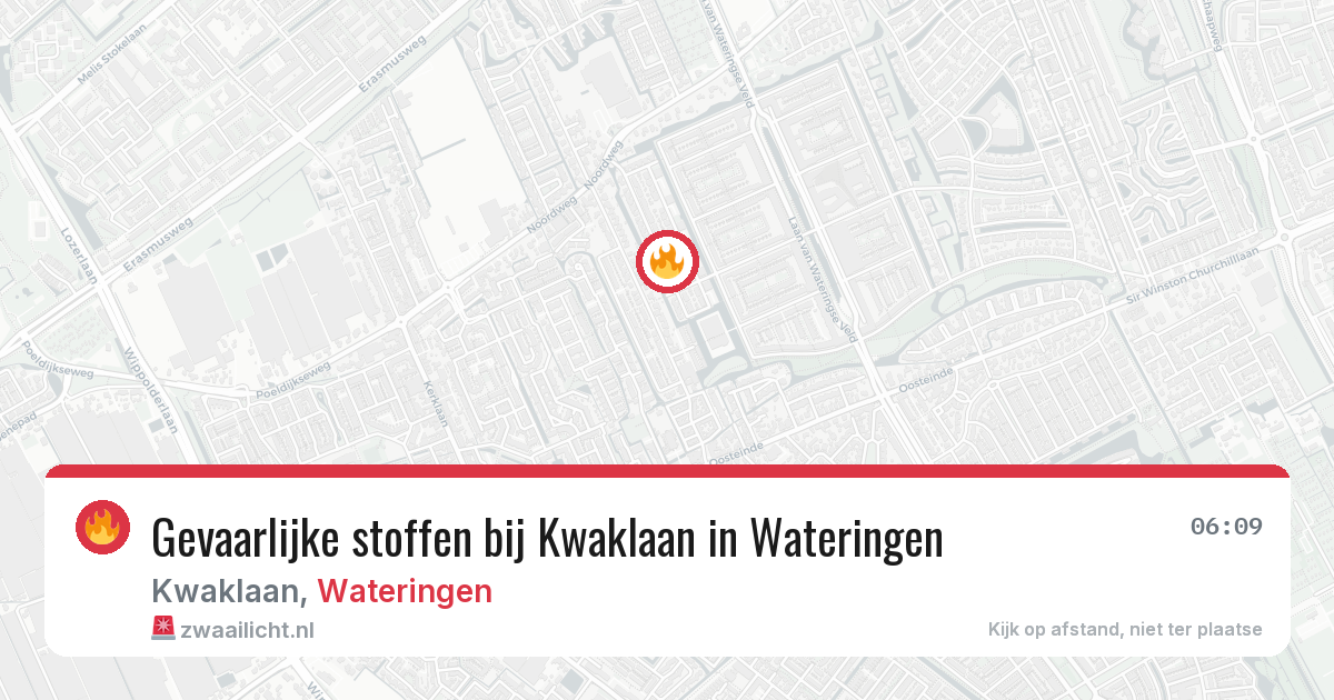 Gevaarlijke stoffen bij Kwaklaan in Wateringen — 12 jul 2026