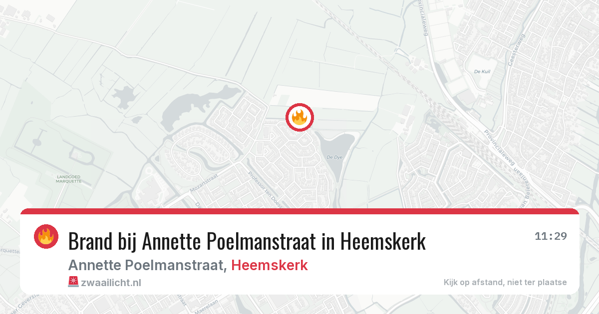 Brand bij Annette Poelmanstraat in Heemskerk — 9 jul 2026