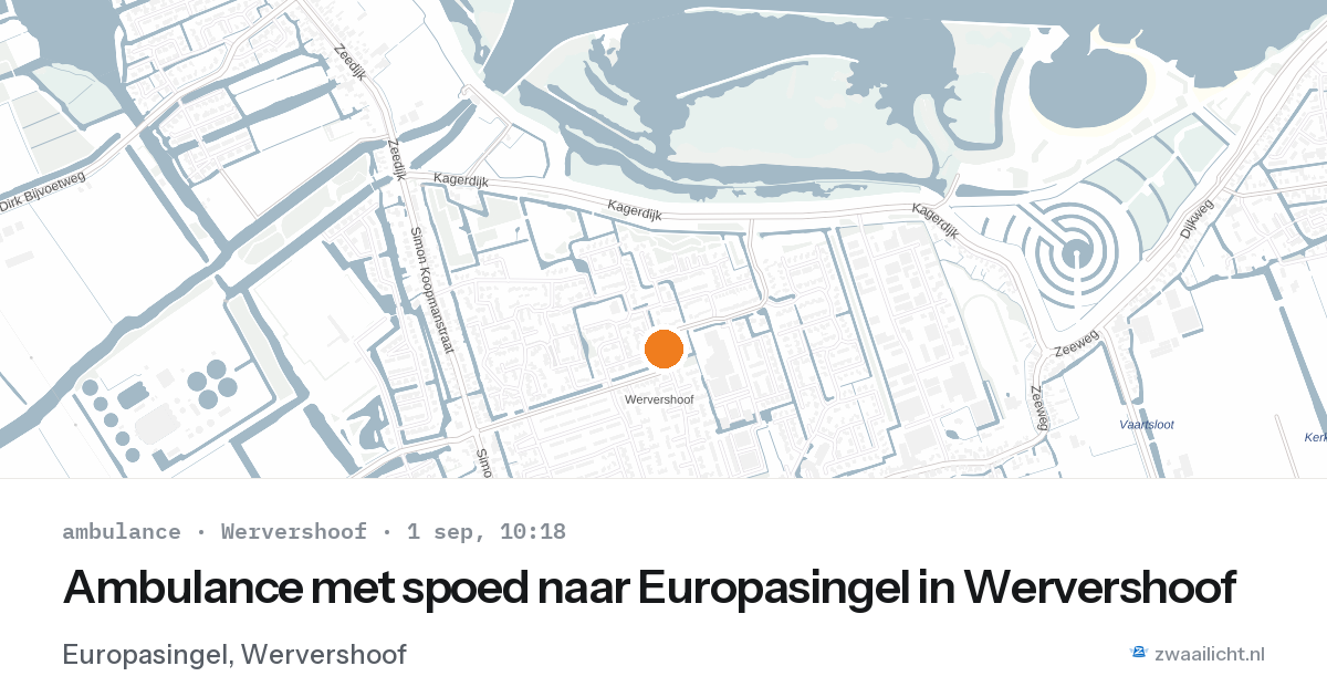 Ambulance met spoed naar Europasingel in Wervershoof — 1 sep 2026