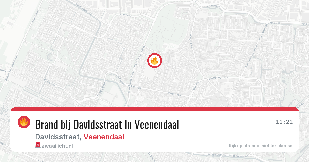 Brand bij Davidsstraat in Veenendaal — 9 jul 2026