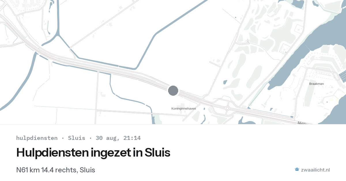 Hulpdiensten ingezet in Sluis — 30 aug 2026 | 🚨 Zwaailicht.nl