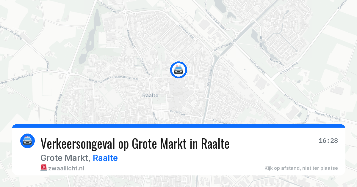 Verkeersongeval op Grote Markt in Raalte — 2 apr 2026
