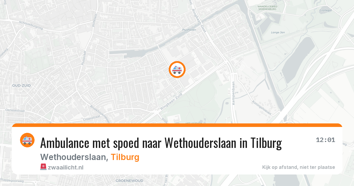 Ambulance met spoed naar Wethouderslaan in Tilburg — 1 apr 2026