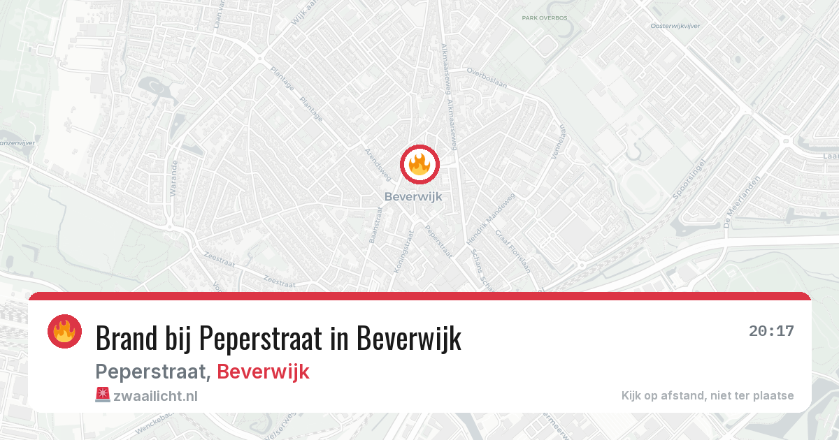 Brand bij Peperstraat in Beverwijk — 28 mrt 2026