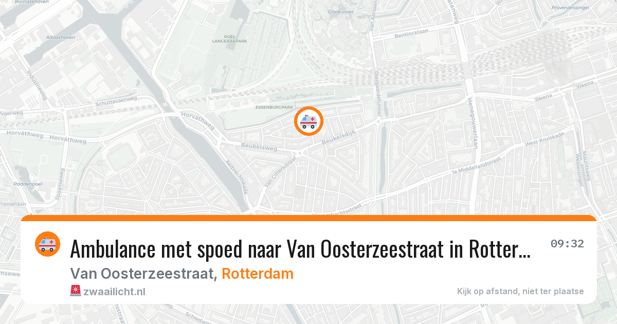 Ambulance met spoed naar Van Oosterzeestraat in Rotterdam — 25 jun 2026