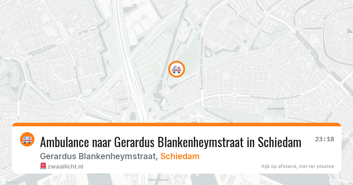 Ambulance naar Gerardus Blankenheymstraat in Schiedam — 10 apr 2026