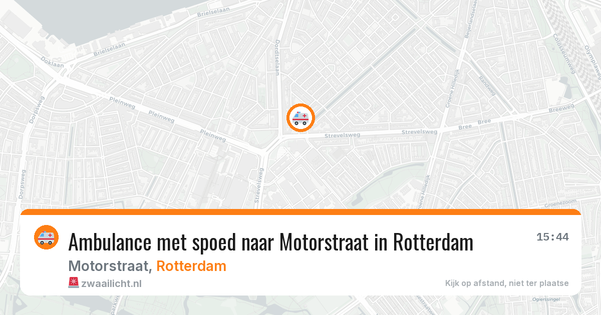 Ambulance met spoed naar Motorstraat in Rotterdam — 26 jun 2026
