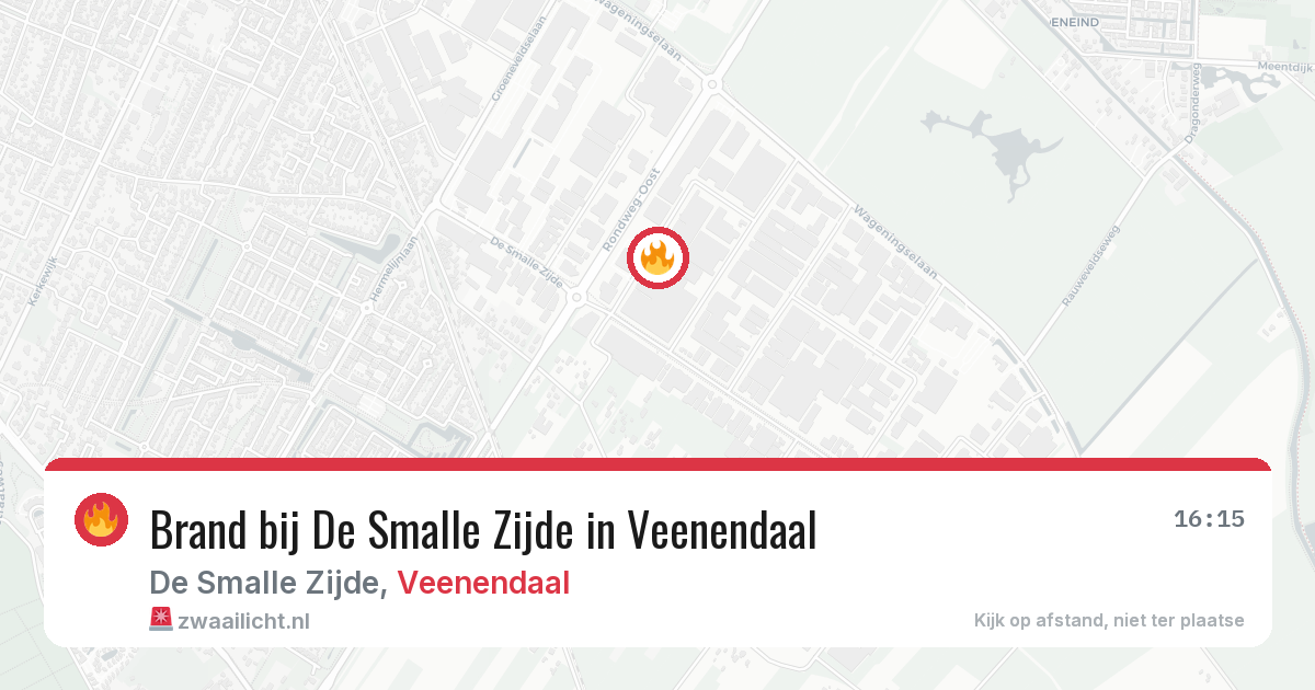 Brand bij De Smalle Zijde in Veenendaal — 13 aug 2026