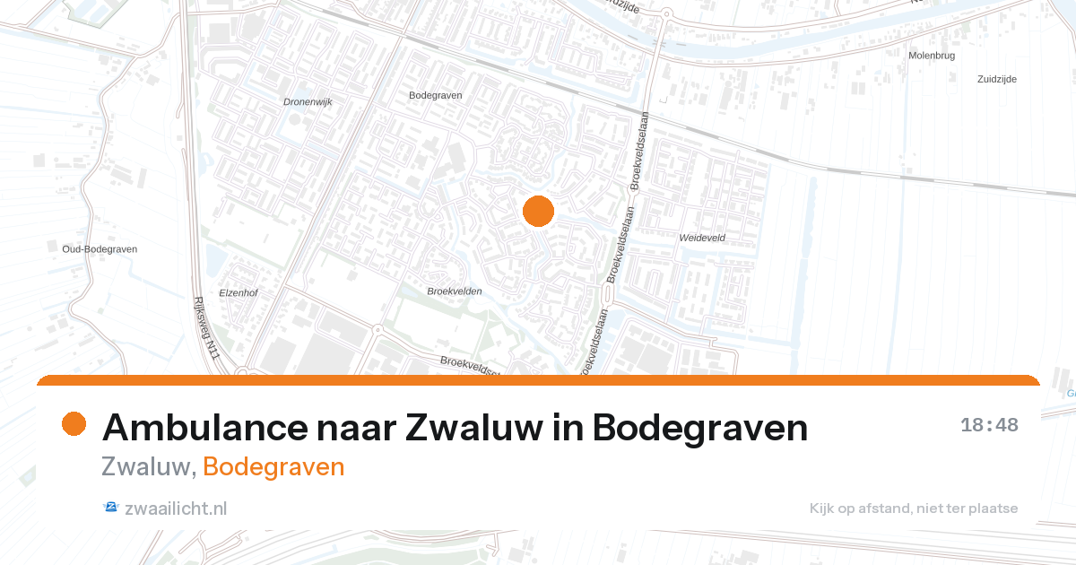 Ambulance naar Zwaluw in Bodegraven — 6 mrt 2026