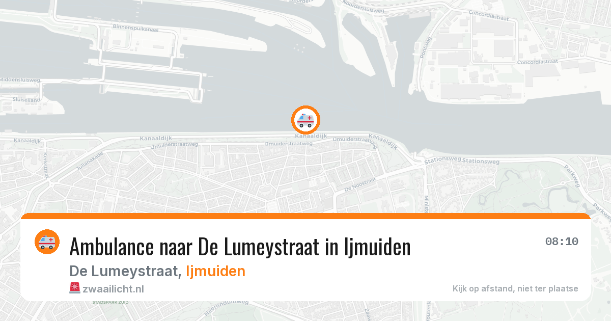 Ambulance naar De Lumeystraat in Ijmuiden — 2 aug 2026