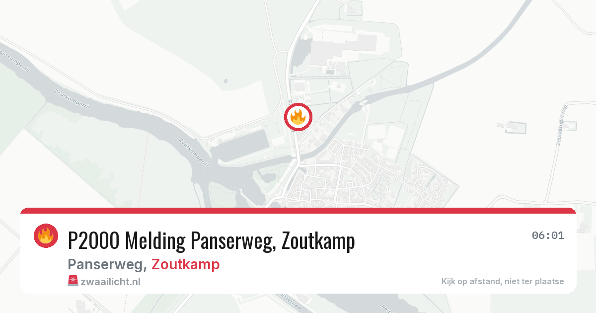 P2000 Melding Panserweg, Zoutkamp — 27 jul 2026