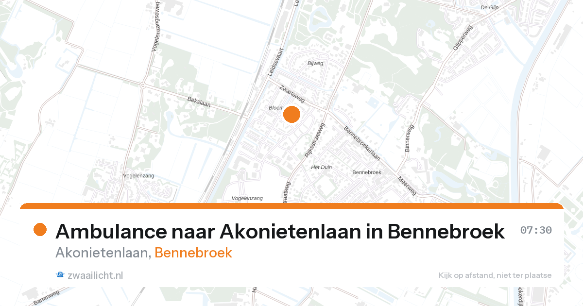 Ambulance naar Akonietenlaan in Bennebroek — 26 aug 2026