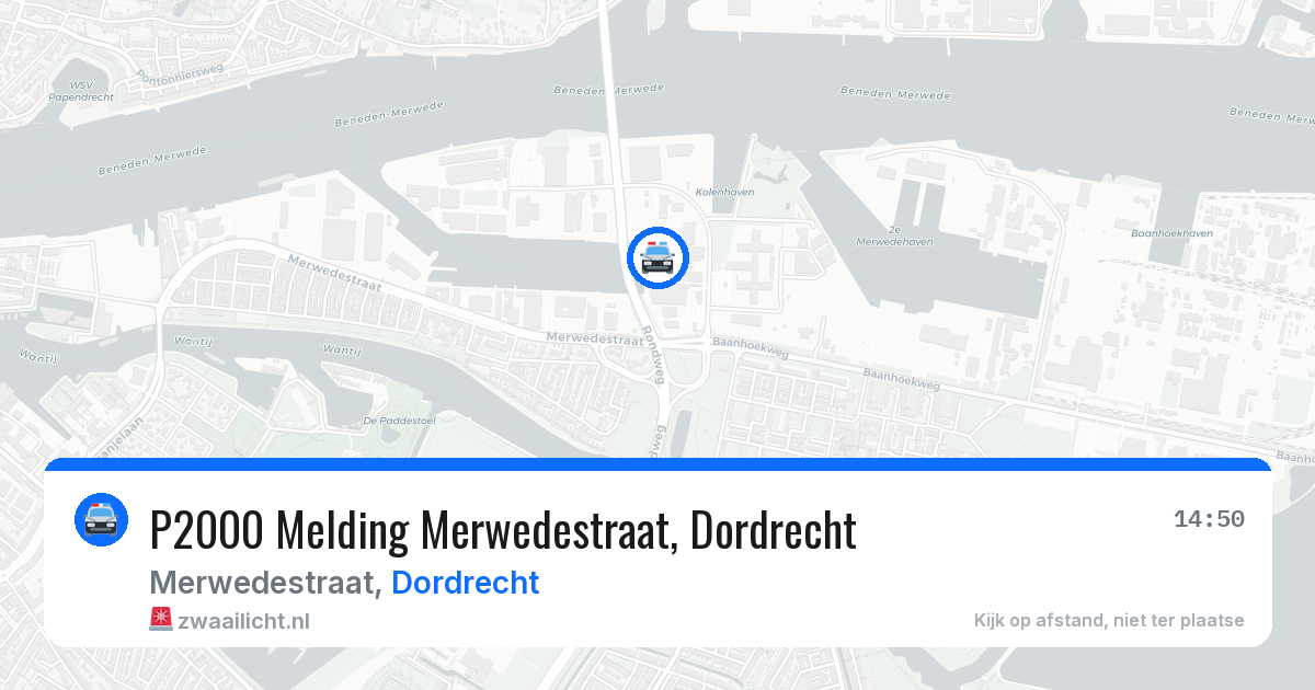 P2000 Melding Merwedestraat, Dordrecht — 26 jun 2026