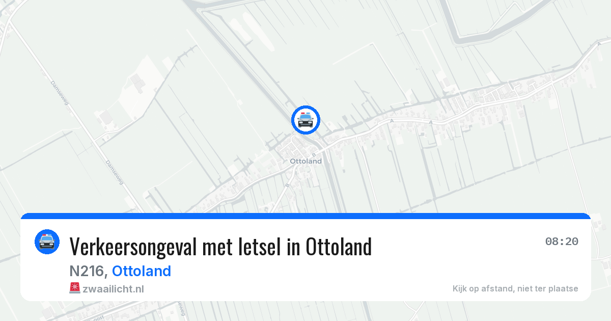 Verkeersongeval met letsel in Ottoland — 12 mei 2026