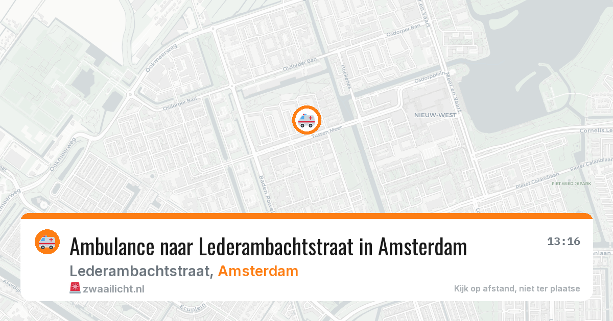 Ambulance naar Lederambachtstraat in Amsterdam — 28 mei 2026