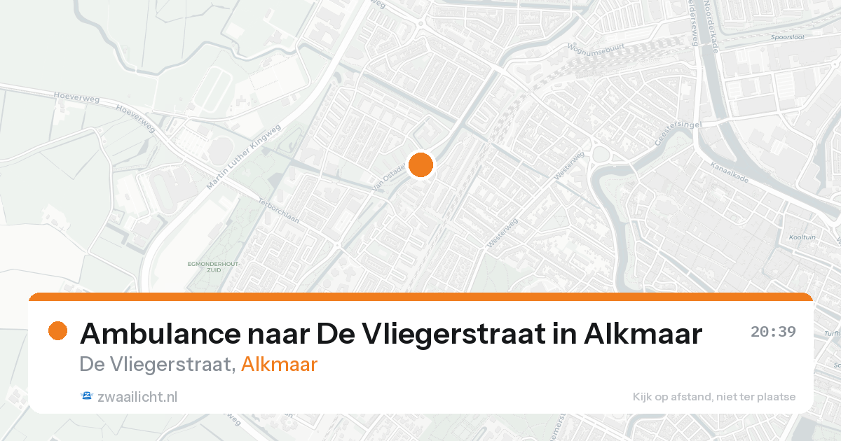 Ambulance naar De Vliegerstraat in Alkmaar — 16 aug 2026