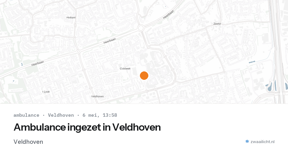 Ambulance ingezet in Veldhoven — 6 mei 2026