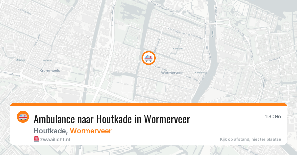 Ambulance naar Houtkade in Wormerveer — 10 aug 2026