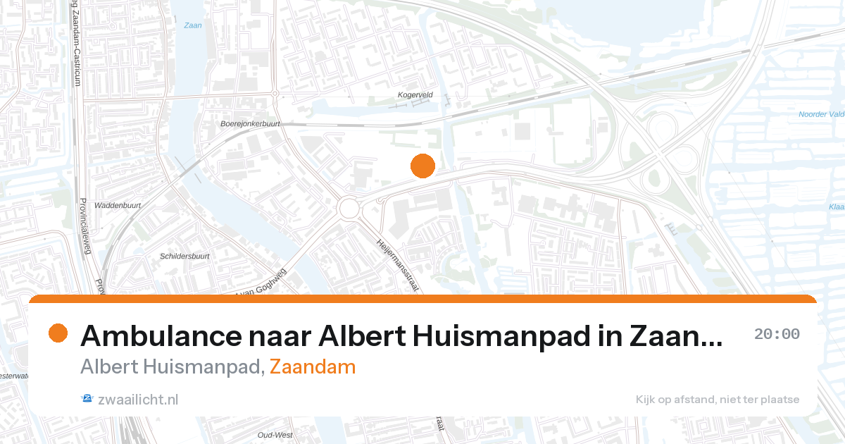 Ambulance naar Albert Huismanpad in Zaandam — 10 aug 2026