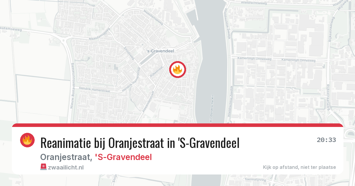 Reanimatie bij Oranjestraat in 'S-Gravendeel — 8 apr 2026