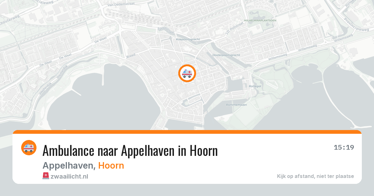 Ambulance naar Appelhaven in Hoorn — 13 mei 2026