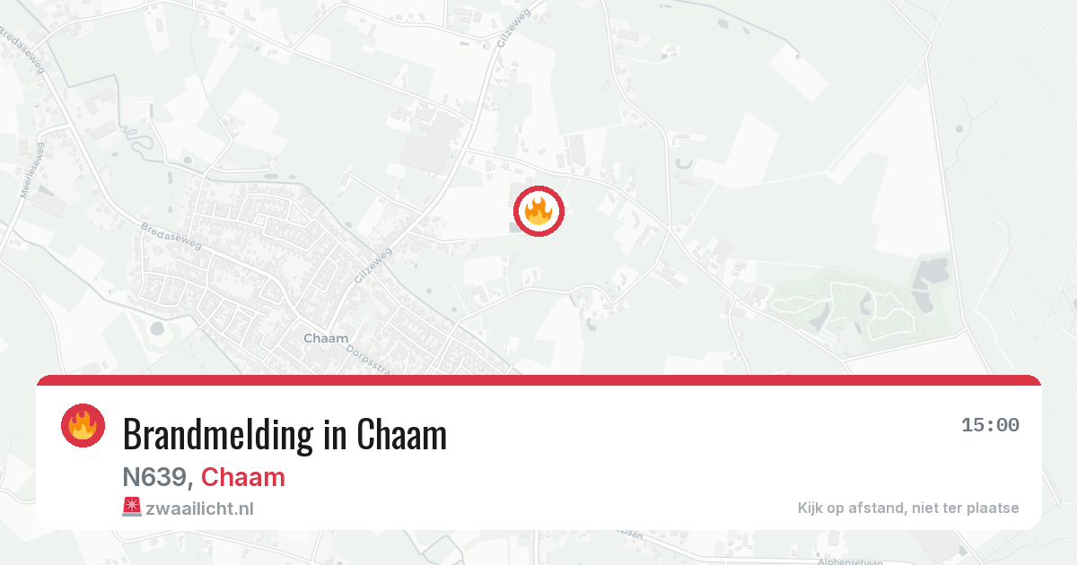 Brandmelding in Chaam — 29 jun 2026