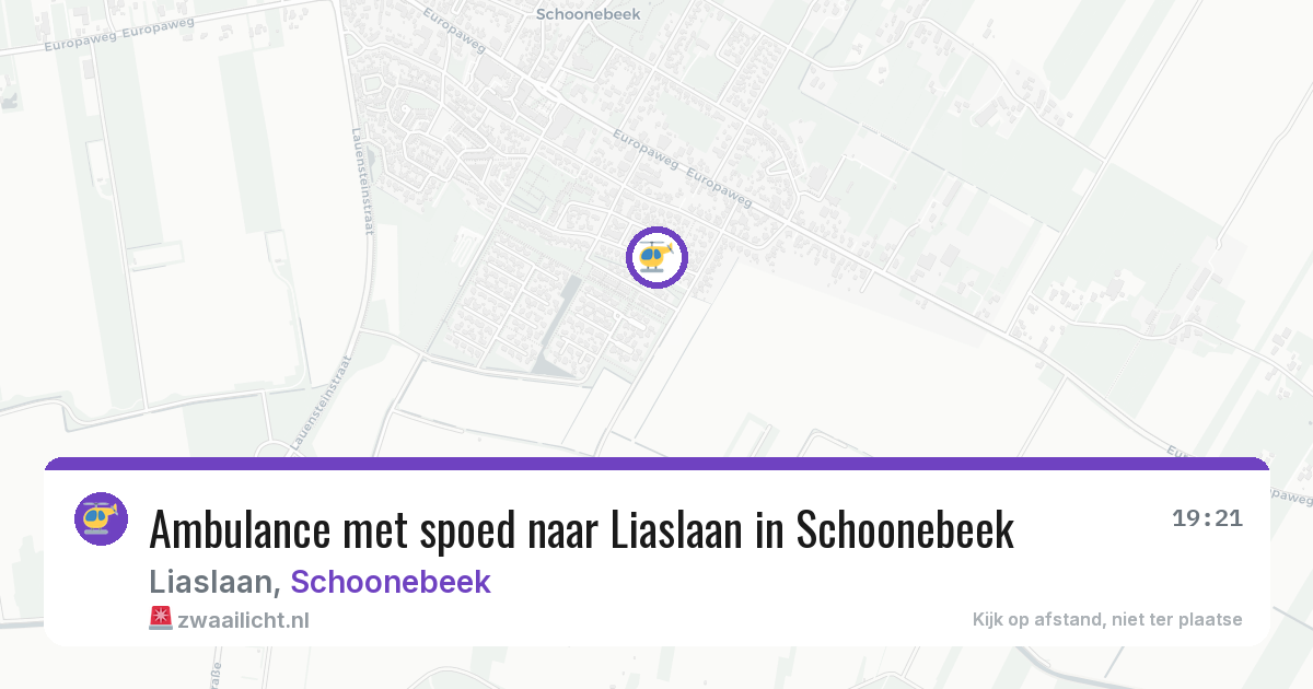 Ambulance met spoed naar Liaslaan in Schoonebeek — 28 jul 2026