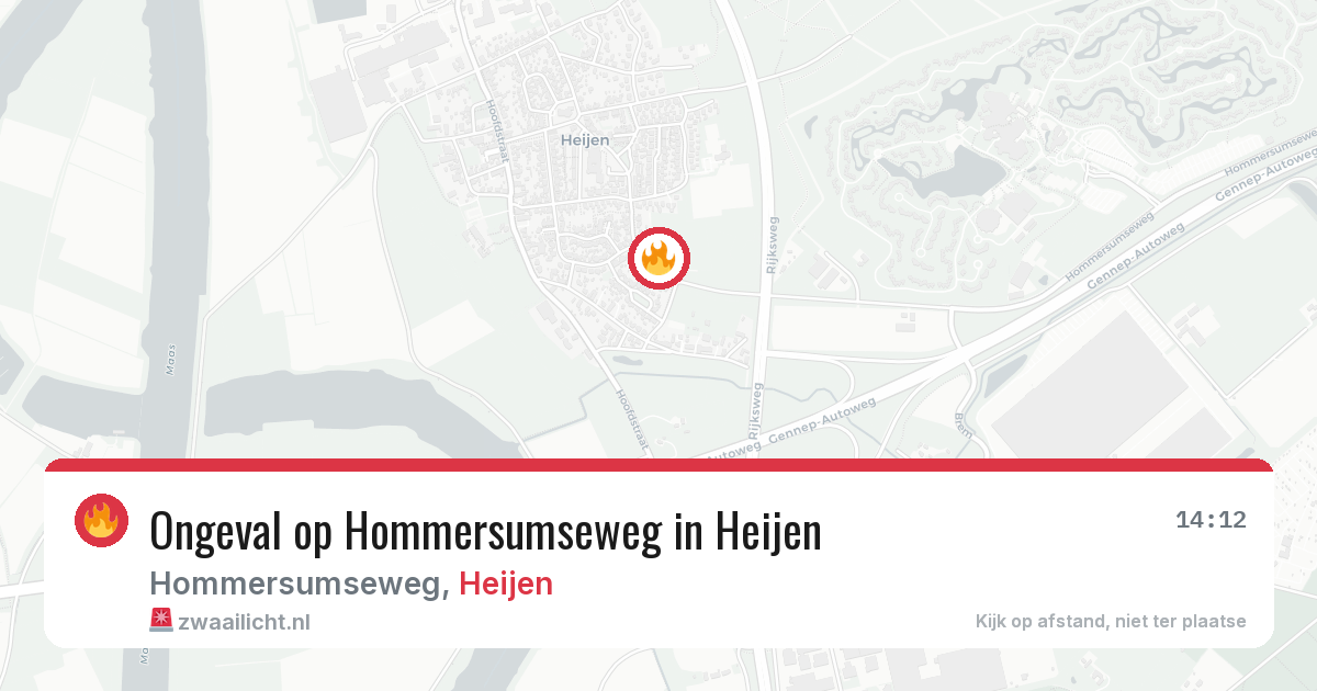 Ongeval op Hommersumseweg in Heijen — 9 jul 2026