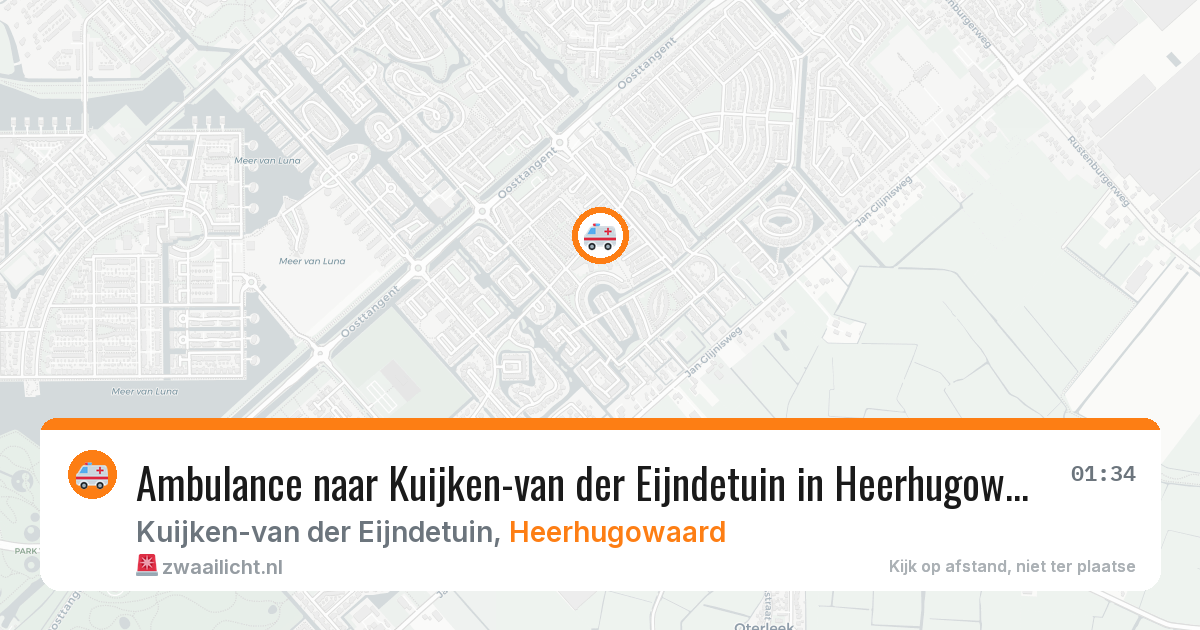 Ambulance naar Kuijken-van der Eijndetuin in Heerhugowaard — 30 mei 2026