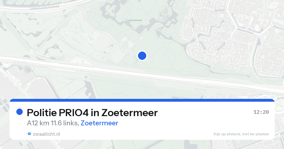 Politie PRIO4 in Zoetermeer — 19 aug 2026 | 🚨 Zwaailicht.nl
