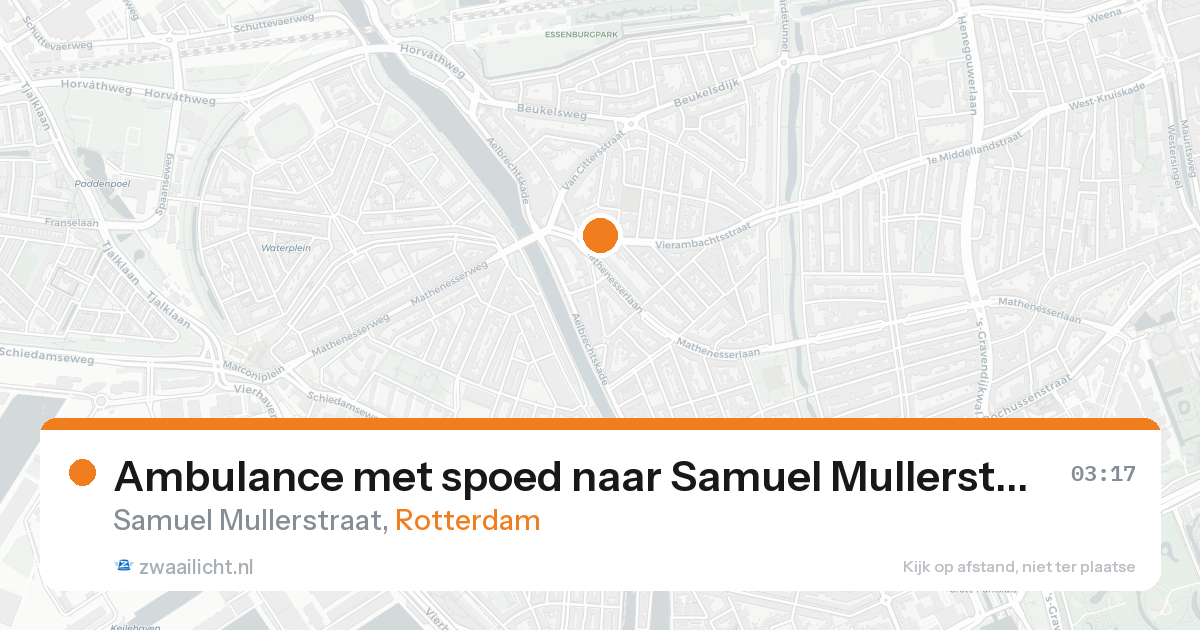 Ambulance met spoed naar Samuel Mullerstraat in Rotterdam — 26 aug 2026