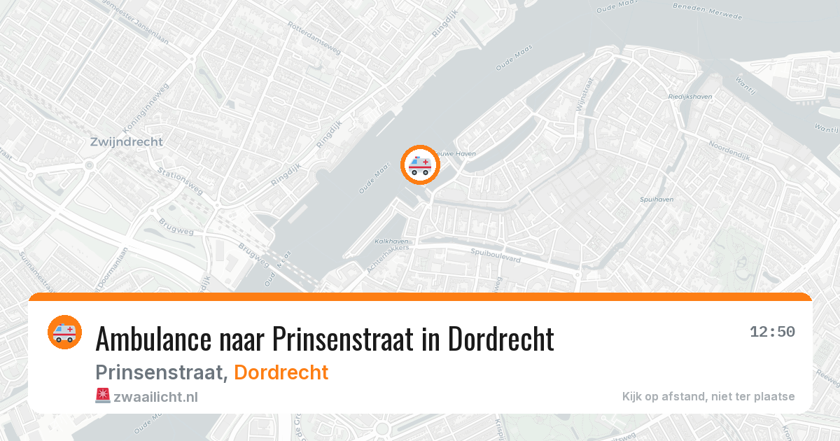 Ambulance naar Prinsenstraat in Dordrecht — 18 jul 2026