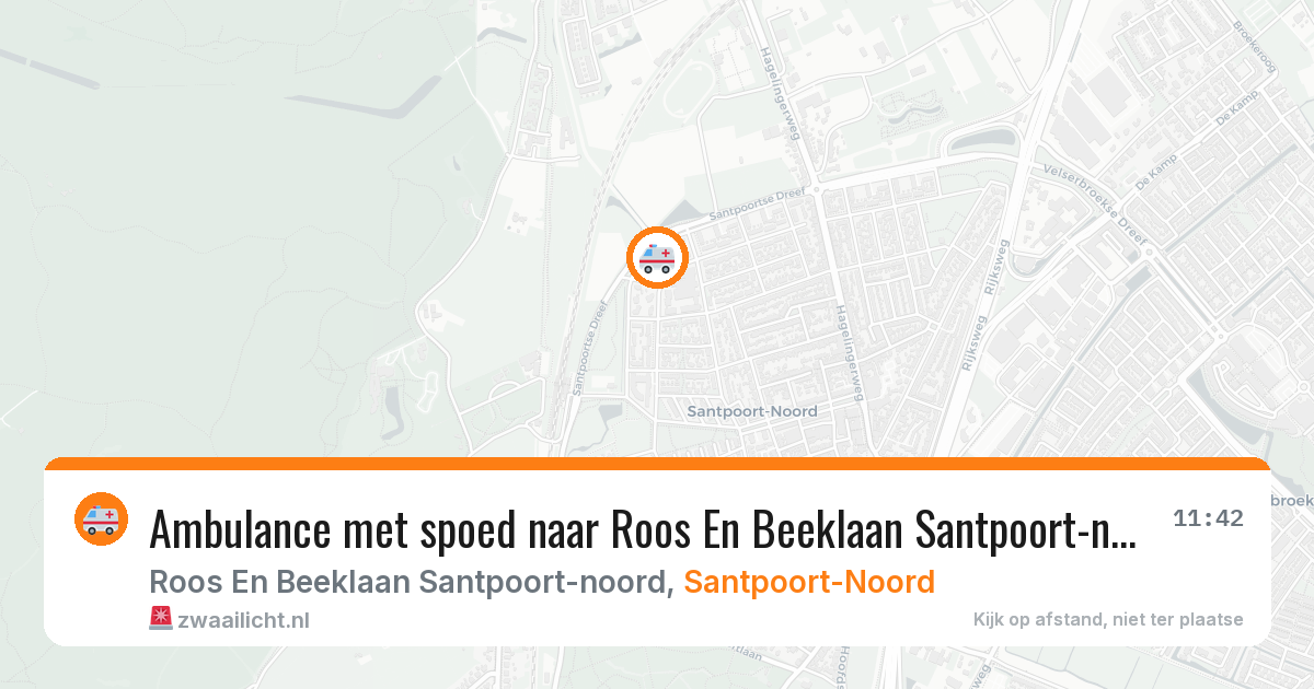 Ambulance met spoed naar Roos En Beeklaan Santpoort-noord in Santpoort-Noord — 5 mei 2026