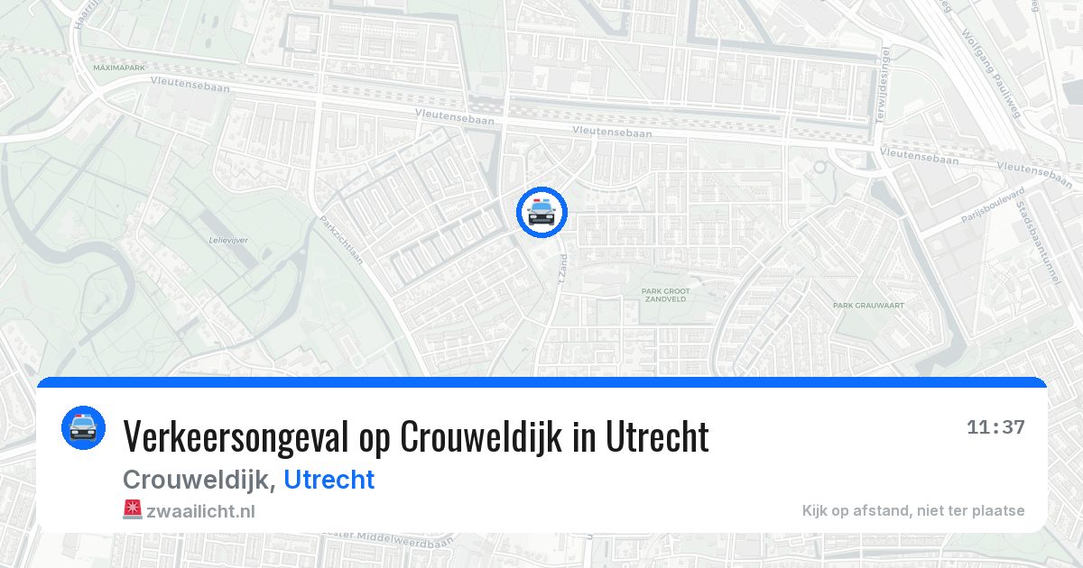 Verkeersongeval op Crouweldijk in Utrecht — 26 apr 2026