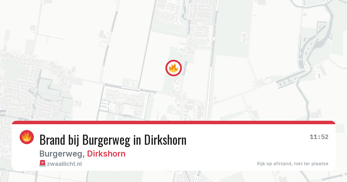 Brand bij Burgerweg in Dirkshorn — 1 apr 2026