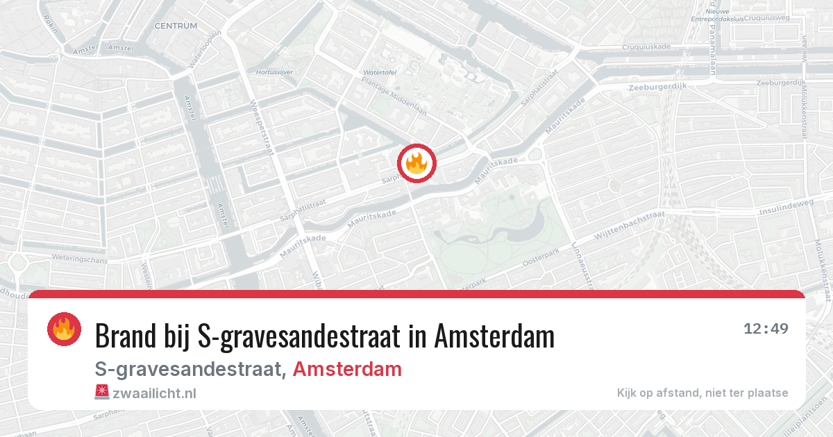 Brand bij S-gravesandestraat in Amsterdam — 26 jun 2026