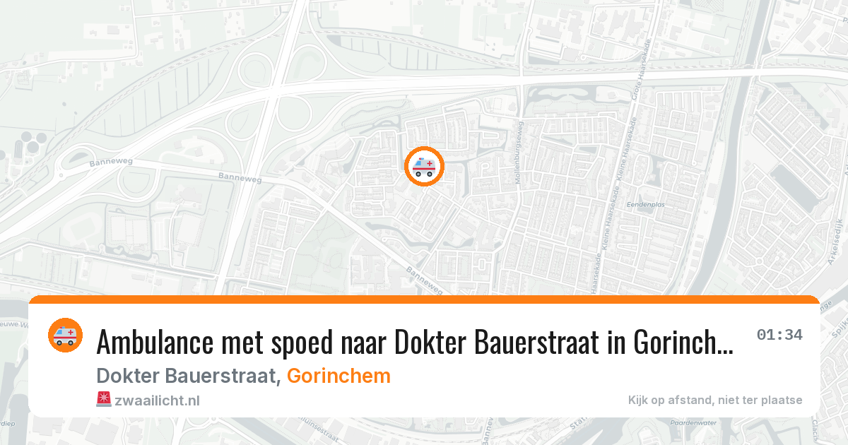Ambulance met spoed naar Dokter Bauerstraat in Gorinchem — 2 aug 2026